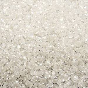 100ks České skleněné broušené ohňovky kulička 3mm čirá