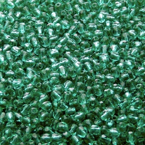 100ks České skleněné broušené ohňovky kulička 3mm emerald