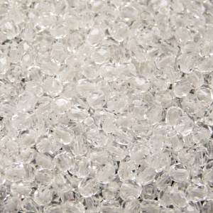 100ks České skleněné broušené ohňovky kulička 4mm čirá